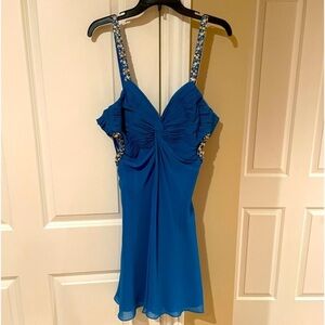 Royal Blue Faviana Dress Size 6 Worn 1 time for homecoming